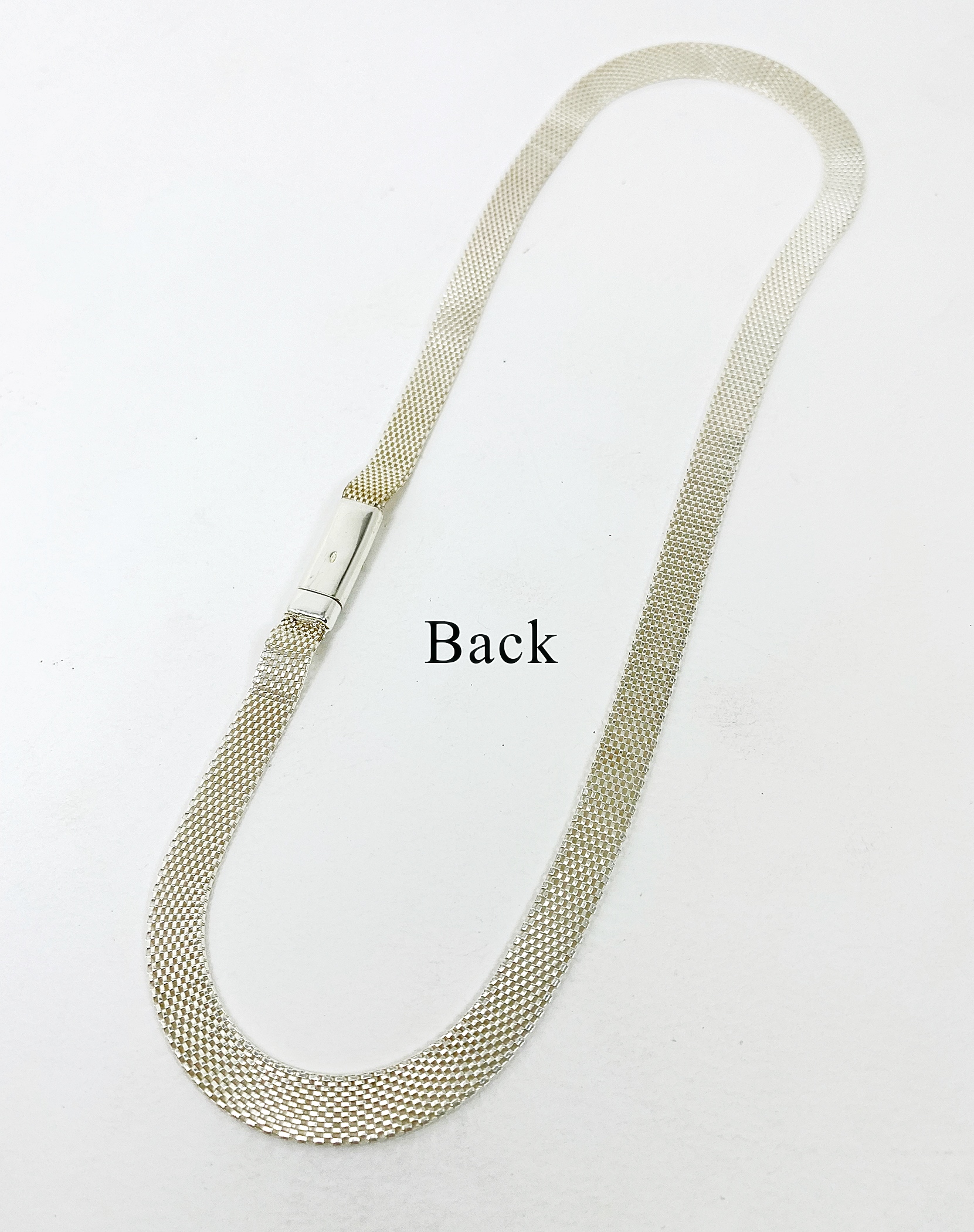 สร้อยคอเงิน ลายป็อปคอนแบน ตะขอสปริงกล่องอีตาลี สไตล์โมเดิร์น - Image 2