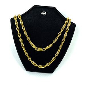 สร้อยเงินแท้925 สีทอง 24k ลายเลขแปดสลับ ตะขอก้ามปู ห้อยพระ 1 องค์
